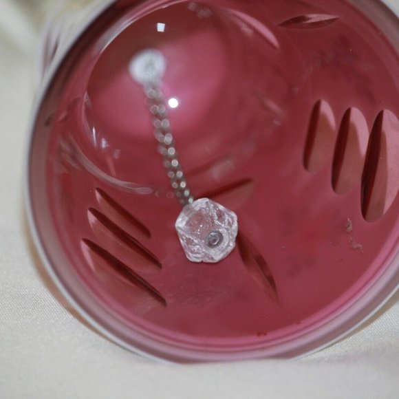 Czech Bohemian Cranberry Cased to White Glass BELL LOT 4364 - Picture 4 of 4